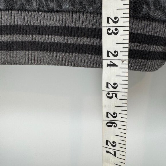 Victoria’s Secret PINK Leopard Varsity Jacket M Gray Black Rhinestone LOVE PINK - Picture 6 of 7